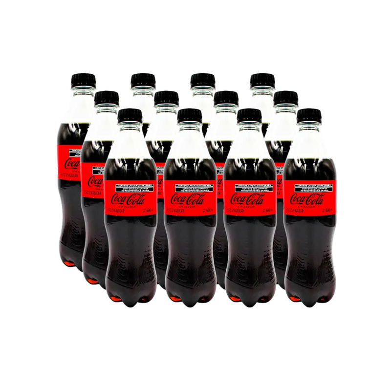 Coca Cola Sin Azucar 600 Ml /12 Pza Pet