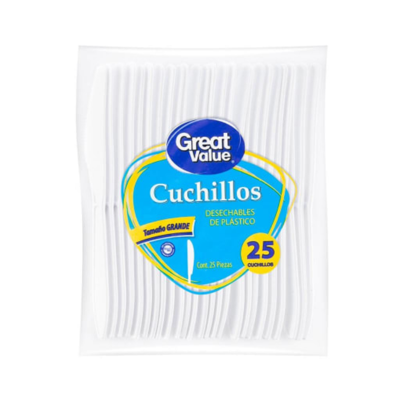 Cuchillo Plastico Paquete Con 25Pz