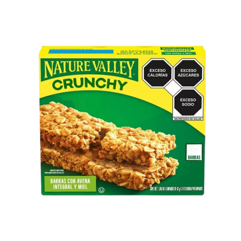 Nature Valley Crunchy Avena Integral Y Miel Cajita /  8 Pzas